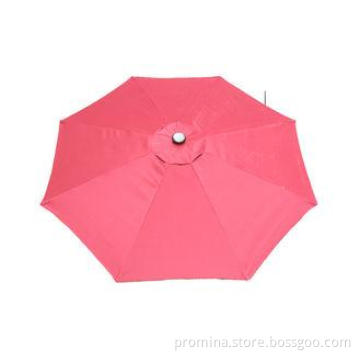 9ft Aluminium Pink Outdoor Patio Umbrella Parasol With Cran